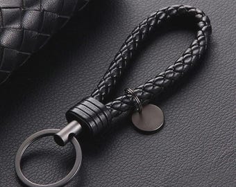 Set of 200 Keychain  Pieces In Different Colors  Colorful Keychain Leather Rope Strap Weave Keyring Key Chain Ring Key