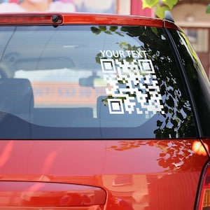 Benutzerdefinierter QR-Code Autoaufkleber, personalisierter QR-Aufkleber für Auto, scannbarer Vinylaufkleber, Business Marketing QR-Code, Schaufenster-Aufkleber