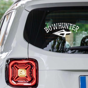 Bow Hunter Decal for Car Window, Hunting Truck Sticker, Bowhunting Vinyl Decal, Hunting Car Decal, Outdoor Hunting Gift, Window Decal