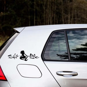 Salt Life Car Decal, Mermaid Vinyl Sticker, Beach Life Car Window Decal, Ocean Lover Gift, Salty Vibes Coastal Fishing Surfing Sticker