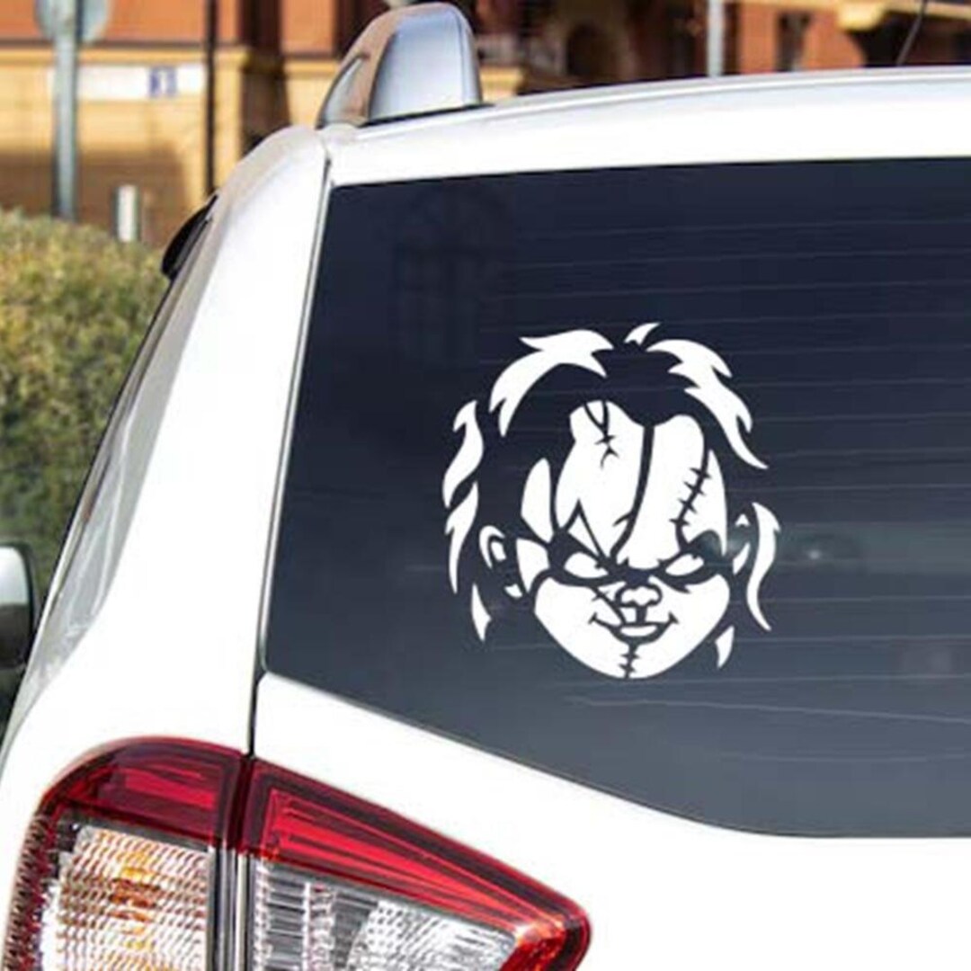Chucky Car Decal Sticker, Horror Movie Vinyl Decal, Scary Window ...
