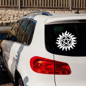 Supernatural Anti-Possession Car Decal, Demon Protection Symbol Sticker, TV Show Inspired Vinyl Decal, Decal For Supernatural Fan