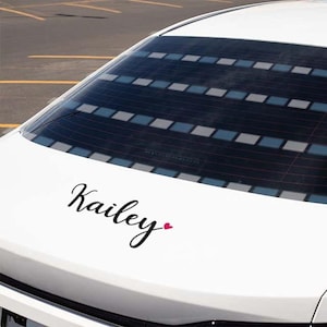 Custom Name Decal with Heart, Personalized Car Sticker, Car Name Decal, Car Name Sticker, Custom Name Sticker, Custom Sticker