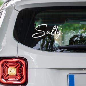 Salty Car Decal, Beach Vibes Sticker, Coastal Vinyl Decal for Cars, Windows, Laptops, Tumbler, Ocean Lover Gift, Salt Life Aesthetic Sticker