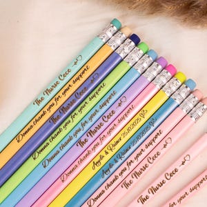Personalized Pastel Colored Pencils: Custom Engraved, Back to School