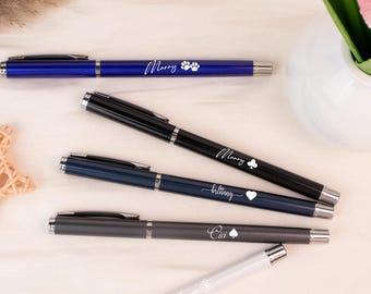 Custom Engraved Pen | Personalized Black Ballpoint Pen | Gift for Dad, Husband, or Grandpa | Father’s Day, Birthday, Christmas Gift Idea