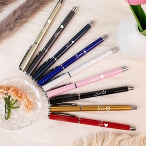 Personalized Engraved Black Lacquer Pen: Corporate Gift, Employee Appreciation