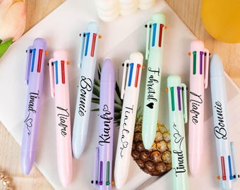 Custom Name 6-in-1 Pen Set, Personalized Boss or Coworker Gift, Office Supplies Gift for Her/Him