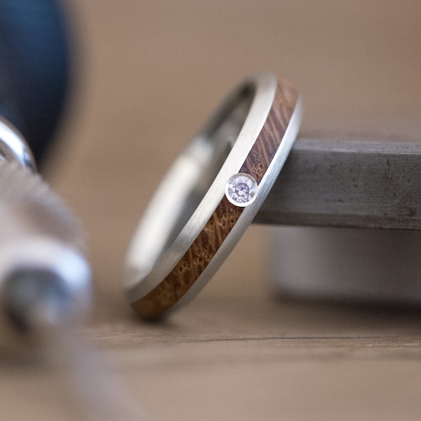 Wood Engagement Ring Etsy