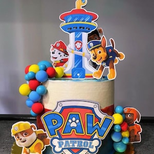 Personalized PAW Patrol Cake Topper: Handmade Birthday Decorations