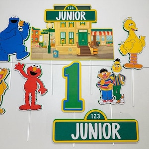Sesame Street Cake Topper: Handmade Birthday Party Decoration