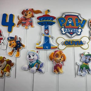 Personalized PAW Patrol Cake Topper: Handmade Birthday Party Decorations