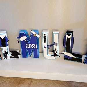 Personalized Graduation 3D Letters: Handmade Paper Cardstock Decor