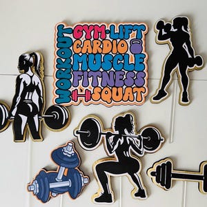 Personalized Gym Workout Cake Topper: Birthday Decor