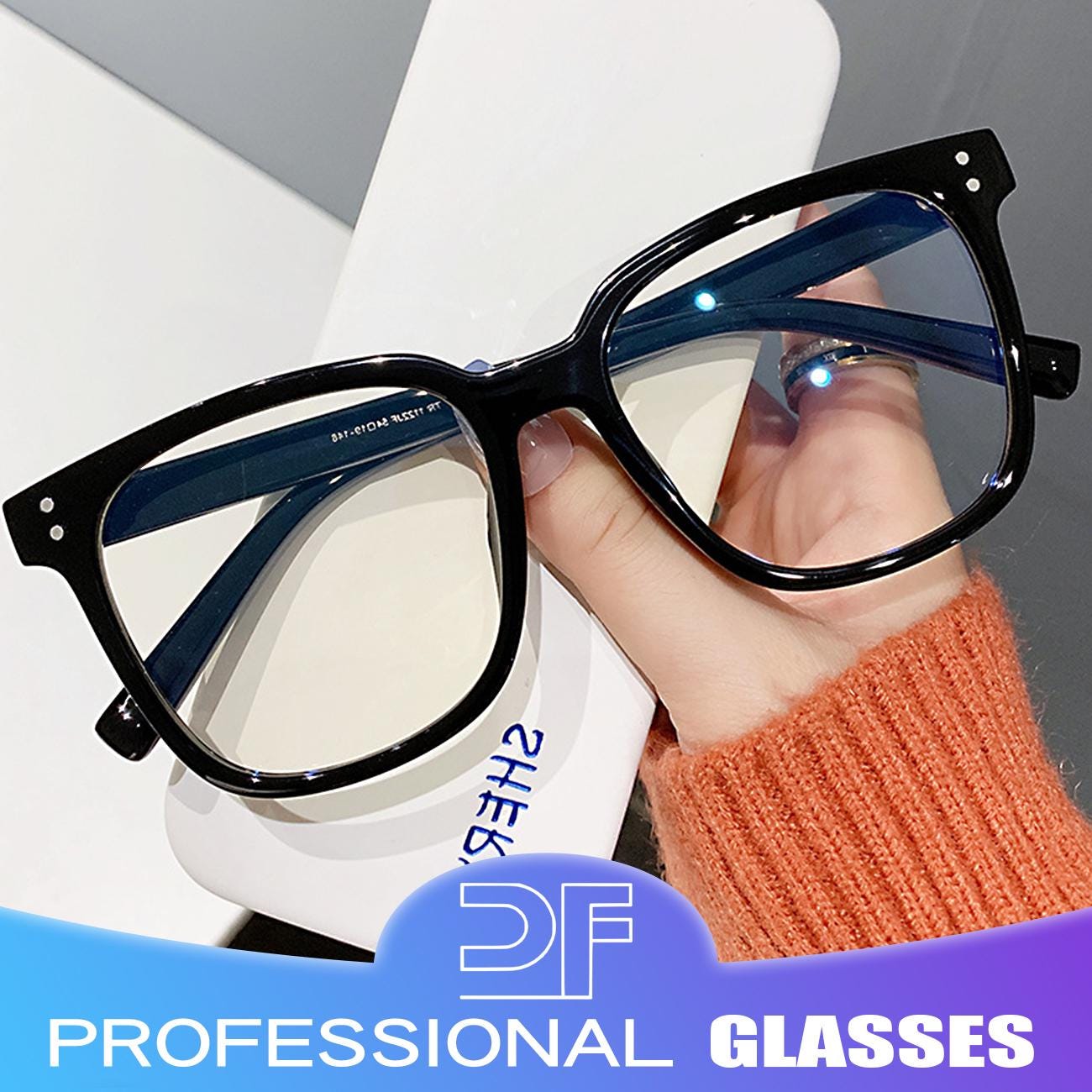 Blue Light Blocking Oval Glasses for Women Trendy Retro TIJN Olisa Blue Light Blocking Glasses for Women Men,Oval  main image 3