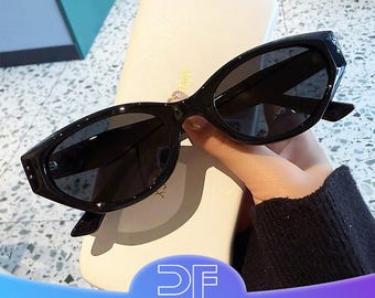 Retro rechteckige polarisierte Sonnenbrille, dicker Rahmen, UV400