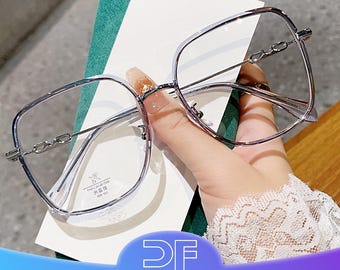 Oversized Blue Light Glasses, Stylish Blue Light Blocking Glasses, Stylish Blue Light Reading Glasses, Customizable Prescription Glasses