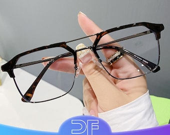 Classic Aviator Style Glasses: Blue Light Blocking; Unisex;  Reading Glasses; Relieves Eye Strain; Custom Prescription Glasses Available.