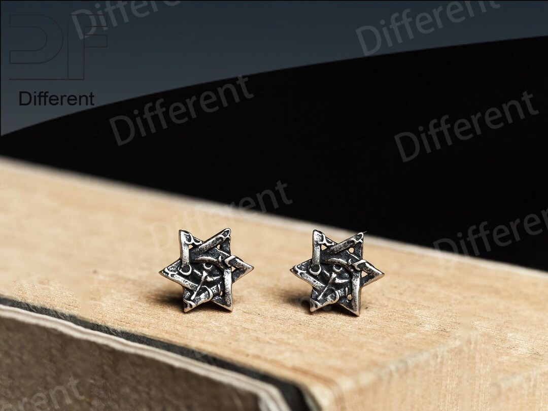 Sterling Silver Eye of Horus Stud Earrings: Gothic Punk Jewelry - Etsy Japan