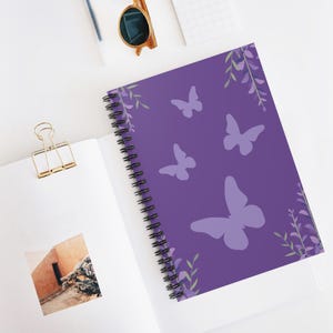Butterfly Dreams Spiral Notebook - Ruled Lines, Journal, Butterfly Lovers, Nature Enthusiasts, Floral Decor