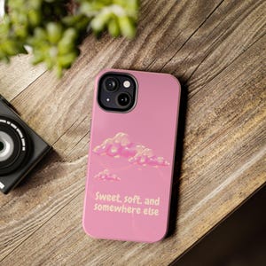 Playful Pink Cloud Phone Case, Tough Phone Case, Cute Phone Cover, Trendy Mobile Accessory