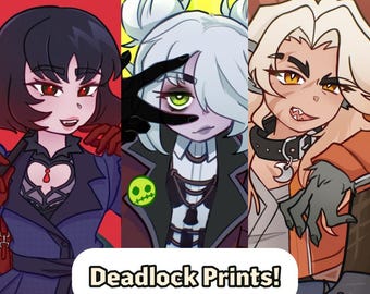 Assorted Deadlock Art Prints 5x6" | Graves, Mina, Silver