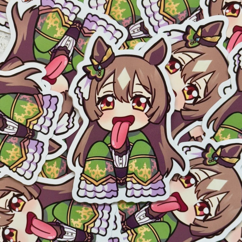 Assorted Umamusume Vinyl Sticker Weatherproof | Haru Urara, Oguri Cap, Freaky Satono Diamond, Gold Ship Satono Diamond