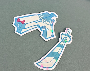 Panty and Stocking Weapon Sticker | Backlace and Stripe | Vinyl Sticker Weatherproof