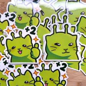 Gleep Glorp Cat Vinyl Sticker Weatherproof