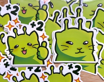 Gleep Glorp Cat Vinyl Sticker Weatherproof