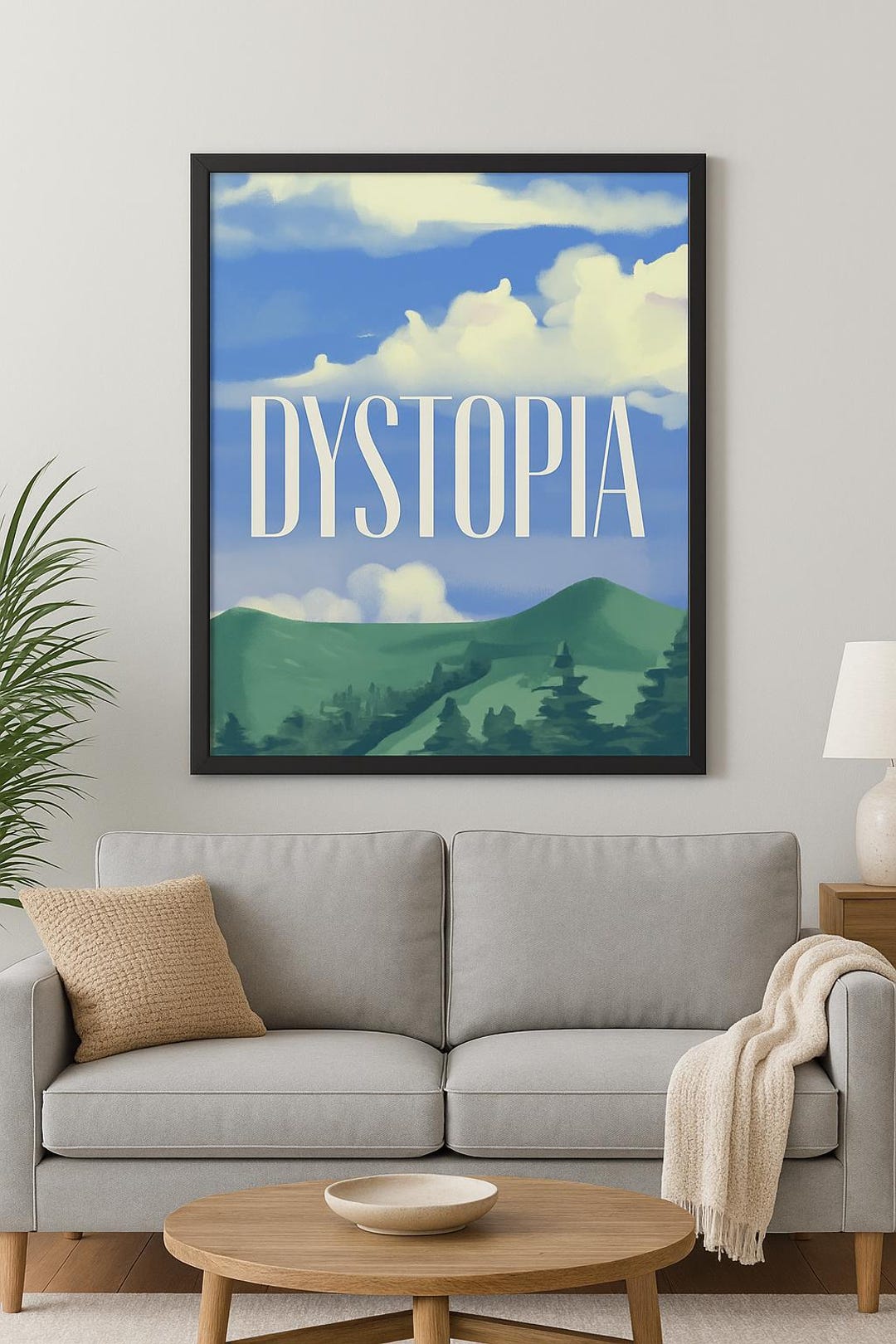 Dystopia Poster | NOT AI | Modern Landscape Wall Art | Printable Nature ...