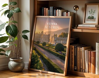 Vienna Palace Garden Print: Austria Cityscape Wall Art (Digital Download)
