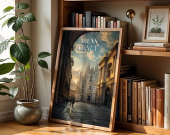 Milan Duomo Print: Vibrant Italy Cityscape Wall Art (Digital Download)