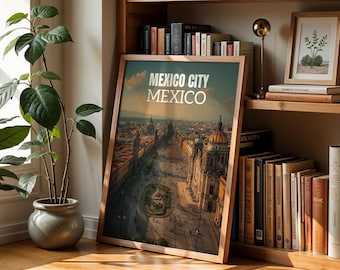 Mexico City Zócalo Palace Print: Vibrant Cityscape Wall Art (Digital Download)