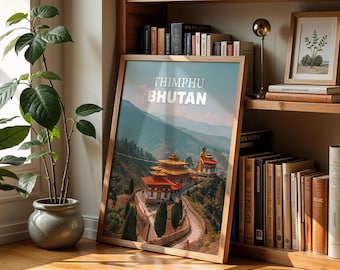 Bhutan Cityscape Wall Art Print: Tashichho Dzong, Thimphu (Digital Download)