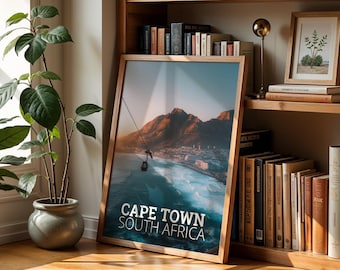 Cape Town Table Mountain Print: South Africa Landscape Art (Digital Download)