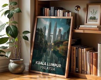 Kuala Lumpur Petronas Towers Print: Malaysia Cityscape Wall Art (Digital Download