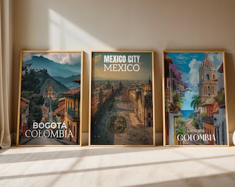 Latin America Cityscape Prints: Custom Gallery Wall Art (Digital Download Bundle)