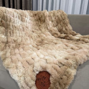 50"x60"  Custom Patch Faux Fur Blanket, Personalized Luxurious Throw Blanket, Faux Rabbit Fur Blanket, Ultra Soft and Plush Faux Fur Blanket
