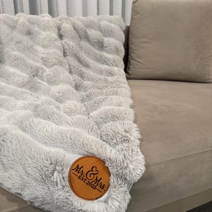 50"x60" Double Sided Custom Faux Rabbit Fur Blanket,Luxurious Personalized Faux Rabbit Fur Blanket, Ultra Soft and Plush Faux Fur Blanket