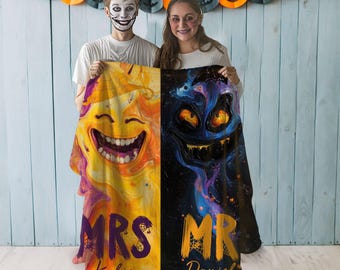 Halloween Blanket, Jack Skellington Blanket, Love You Blanket Halloween Blanket, Jack Skellington Blanket, Love You Blanket