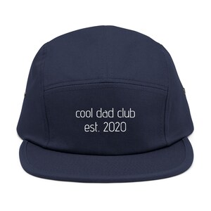 Cool Dad Club 5 Panel Cap, established in 2020, Embroidered, Father&#39;s Day Gift, Casual Hat, Dad Accessories, Cool Dad Merchandise