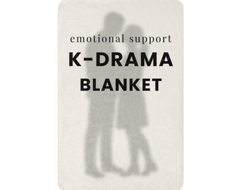 Emotional Support K-Drama Blanket | Cozy Sherpa Throw (37″×57″)