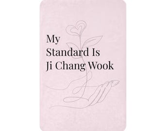 Ji Chang Wook Sherpa Blanket | K-Drama Pink Throw (37" x 57")