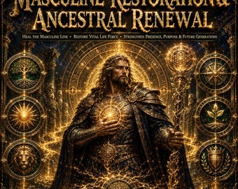 Masculine Renewal Ritual, Ancestral Lineage Reflection Guide, Symbolic Journaling PDF, Personalized Digital Download