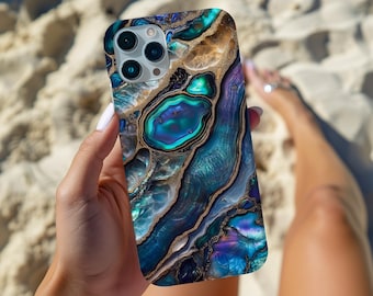 Pearl Design Phone Case Summer Holiday Abalone Shell Print Sea Tropical Gift for Nature Lover Cover for iPhone Samsung Galaxy Google Pixel