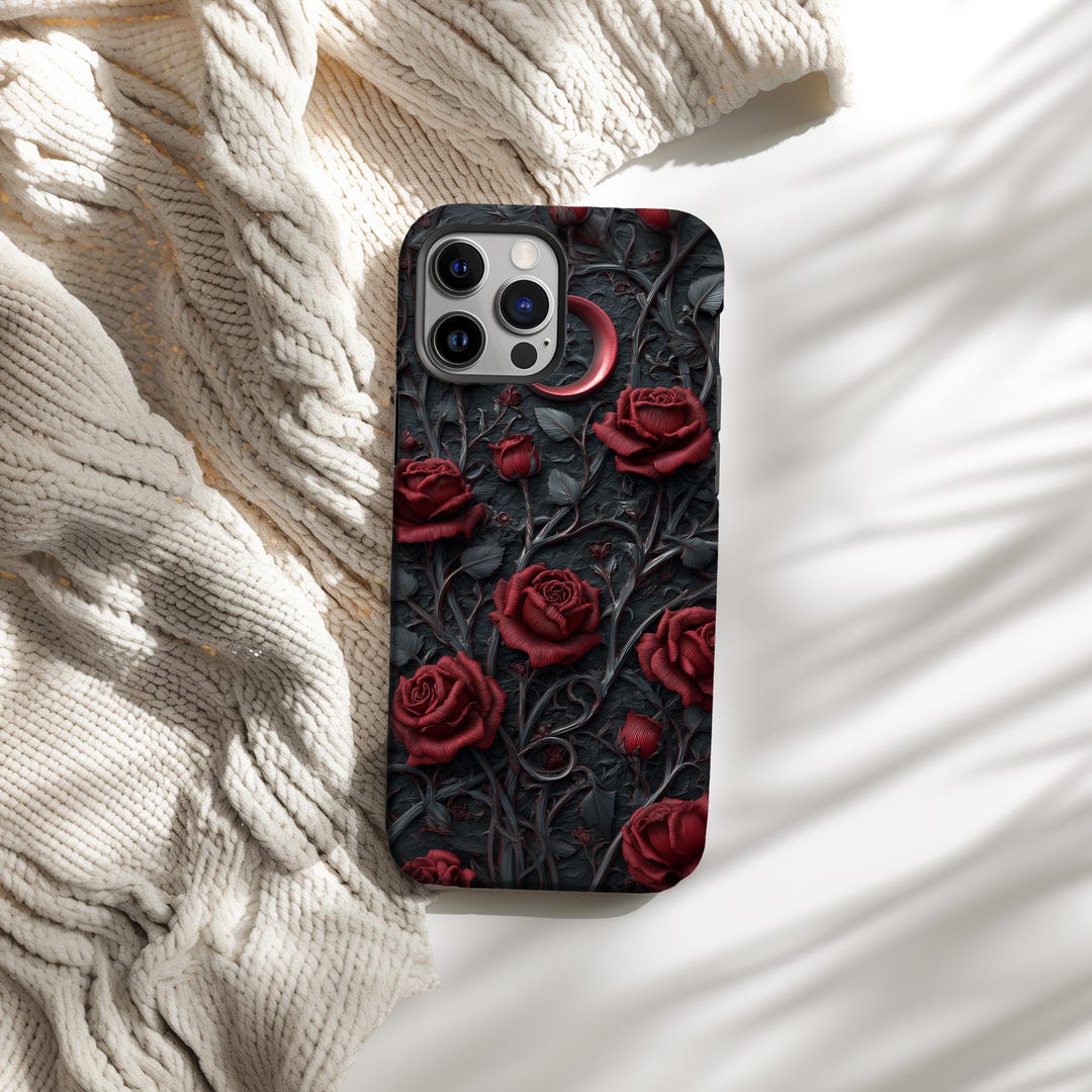 Gothic Roses Phone Case Flower 3D Effect Darkness Art Goth Design ...