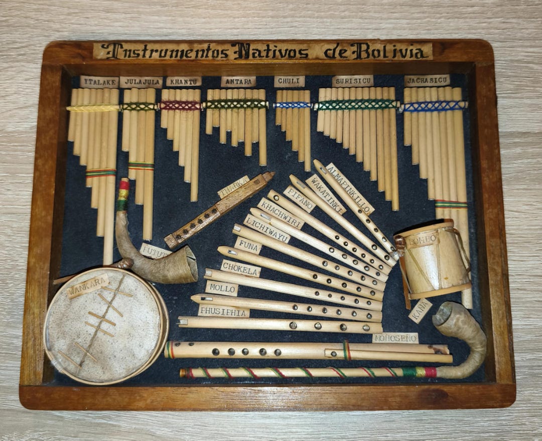 Painting of Authentic Miniature Native Instruments of Bolivia ...