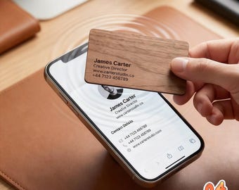 Kontaktlose NFC-Visitenkarte mit individueller Gravur