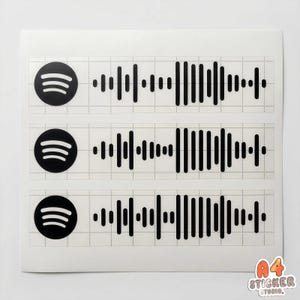 Scannable Spotify Code Cut Vinyl Decal Sticker - Scan to Play